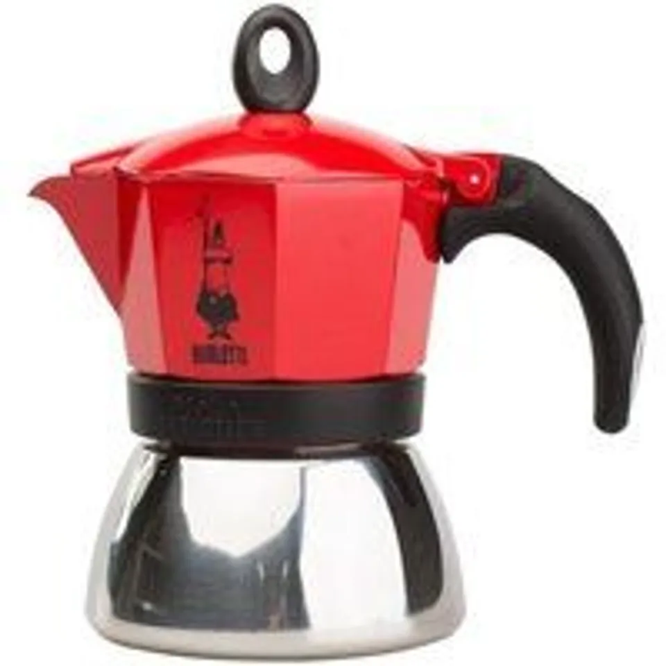 Bialetti Moka Induction Cafetera Italiana 0,24 L Rojo/Plata