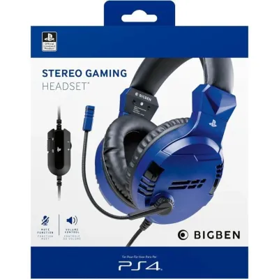 BigBen Auriculares PS4/PS5 con micrófono ajustable y volumen