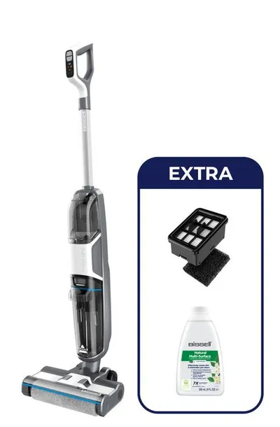 Bissell CrossWave HF3 Cordless Select Aspiradora vertical Batería Seca y húmeda Sin bolsa 0 L 255 W Gris, Blanco