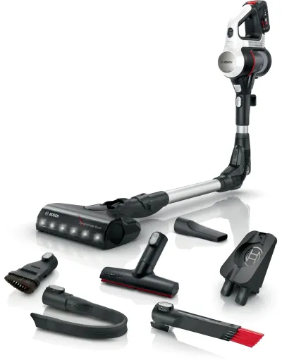 Bosch BCS711XXL aspiradora de pie y escoba eléctrica Aspiradora escoba Batería Secar Sin bolsa 0,3 L Blanco 3 Ah