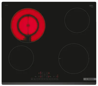 Bosch PKF631FP3E hobs Negro Integrado 60 cm Cerámico 4 zona(s)