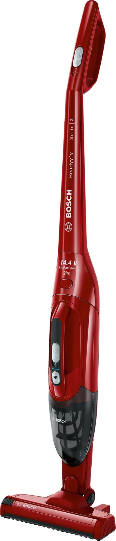 Bosch Serie 2 BBHF214R aspiradora de pie y escoba eléctrica Aspiradora escoba 2 en 1 Batería Secar Sin bolsa Rojo