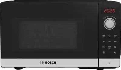 Bosch Serie 2 FFL023MS2 microondas Negro, Acero inoxidable Solo microondas Encimera 20 L 800 W