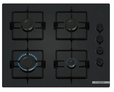 Bosch Serie 2 POP6B6K30 hobs Negro Integrado 60 cm Encimera de gas 4 zona(s)