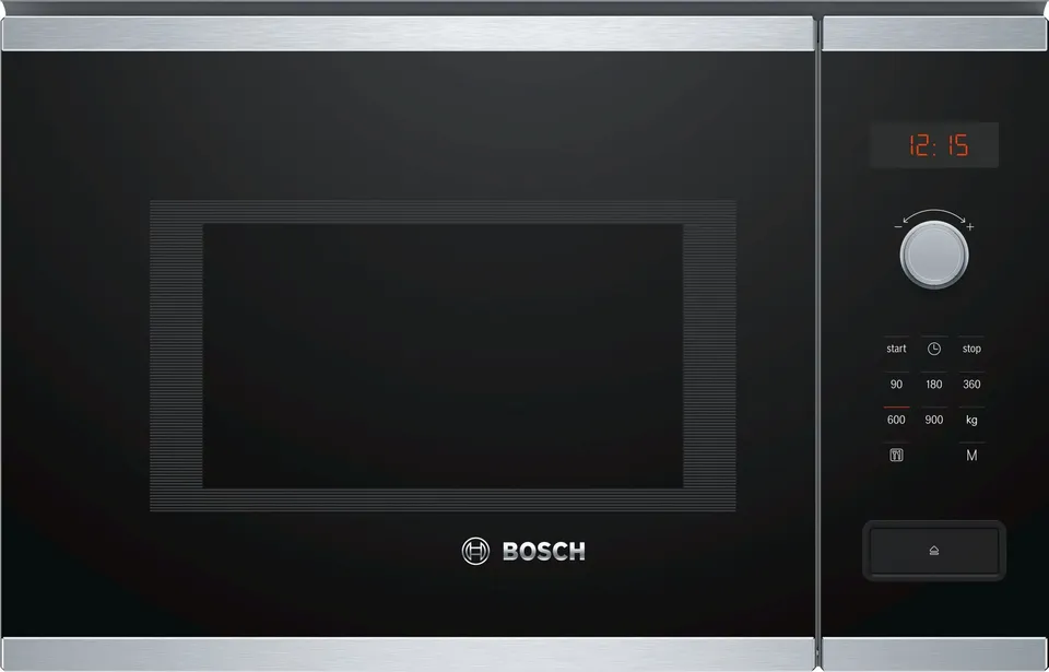 Bosch Serie 4 BFL553MS0 microondas Negro, Acero inoxidable Microondas combinado Integrado 25 L 900 W