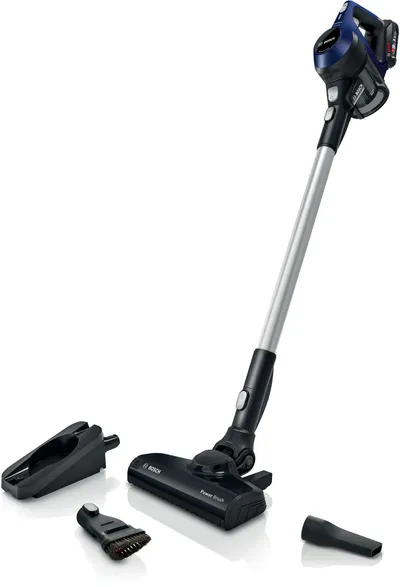 Bosch Serie 6 BCS611P4A aspiradora de pie y escoba eléctrica Batería Secar Filtro higiénico Sin bolsa 0,3 L Negro 2,5 Ah