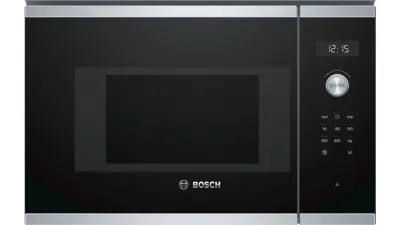Bosch Serie 6 BFL524MS0 microondas Negro, Acero inoxidable Solo microondas Integrado 20 L 800 W