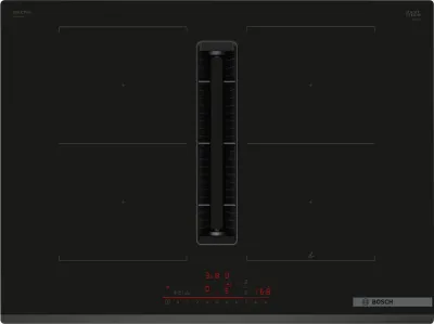 Bosch Serie 6 PVQ731H26E hobs Negro Integrado 71 cm Con placa de inducción 4 zona(s) Campana integrada