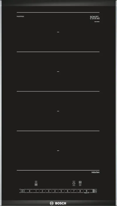 Bosch Serie 6 PXX375FB1E hobs Negro Integrado Con placa de inducción 2 zona(s)