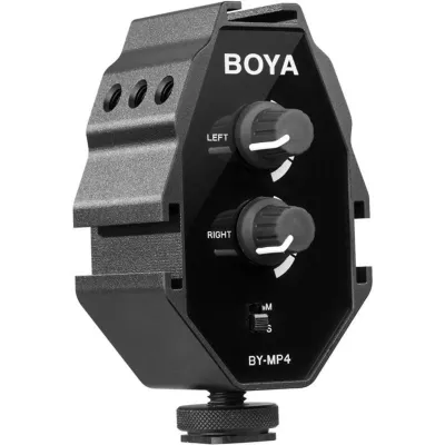 BOYA BY-MP4 Adaptador de Audio de 2 Canales