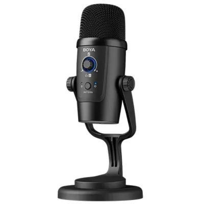 Boya BY-PM500W Micrófono de Mesa Dual Inalámbrico Cardioide/Omnidireccional USB/Aux 3,5mm