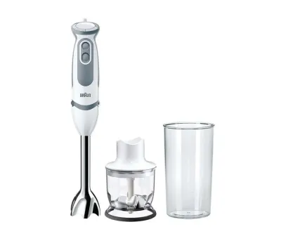 Braun MultiQuick 9 MultiQuick 5 Vario MQ 5220 WH 0,6 L Batidora de inmersión 1000 W Gris, Acero inoxidable, Blanco