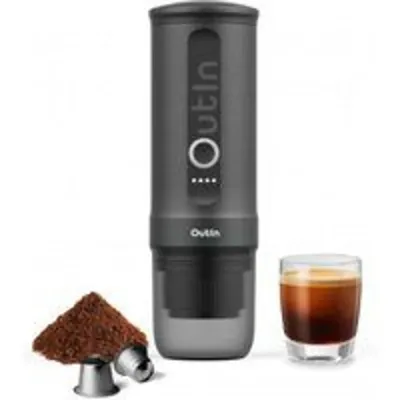 Cafetera Espresso Outin Portátil 670g 20 bares 7500mAh batería café molido/cápsulas