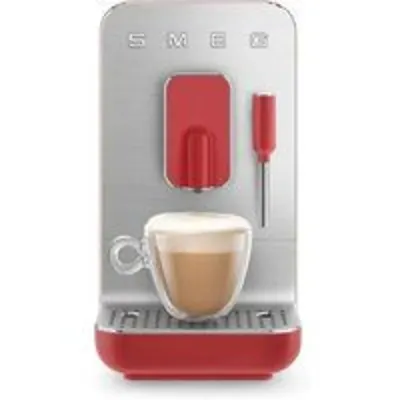 Cafetera espresso Smeg BCC02RDMEU 19 bar 1350W molinillo vapor leche roja