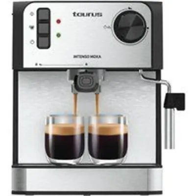 Cafetera Espresso Taurus Intenso Moka 1,6L 20 bares Supreme Cream Inox Calienta Tazas