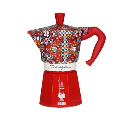 Cafetera Italiana Bialetti Dolce&Gabbana Moka Express 6 tazas aluminio diseño exclusivo