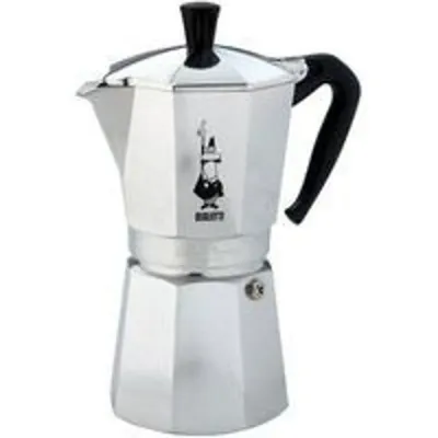 Cafetera Italiana Bialetti Moka Express 12 Tazas 0.775L Aluminio Plata Negro