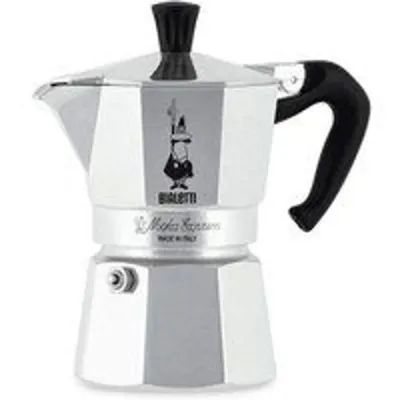 Cafetera Italiana Bialetti Moka Express 1 Taza 60ml Aluminio Mango Ergonómico