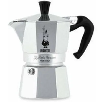 Cafetera Italiana Bialetti Moka Express 3 Tazas 0,2L Aluminio Mango Ergonómico