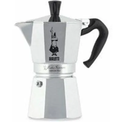 Cafetera Italiana Bialetti Moka Express 6 Tazas 0.3L Aluminio Negra