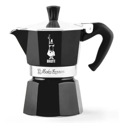 Cafetera Italiana Bialetti Moka Express Negra 6 tazas de aluminio