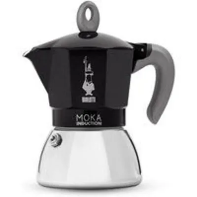 Cafetera Italiana Bialetti Moka Induction 6 Tazas 0.28L Aluminio Acero Placas Inducción