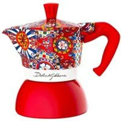 Cafetera Italiana Bialetti Moka Induction Dolce&Gabbana 2 Tazas 0.09L Acero/Aluminio Decorada