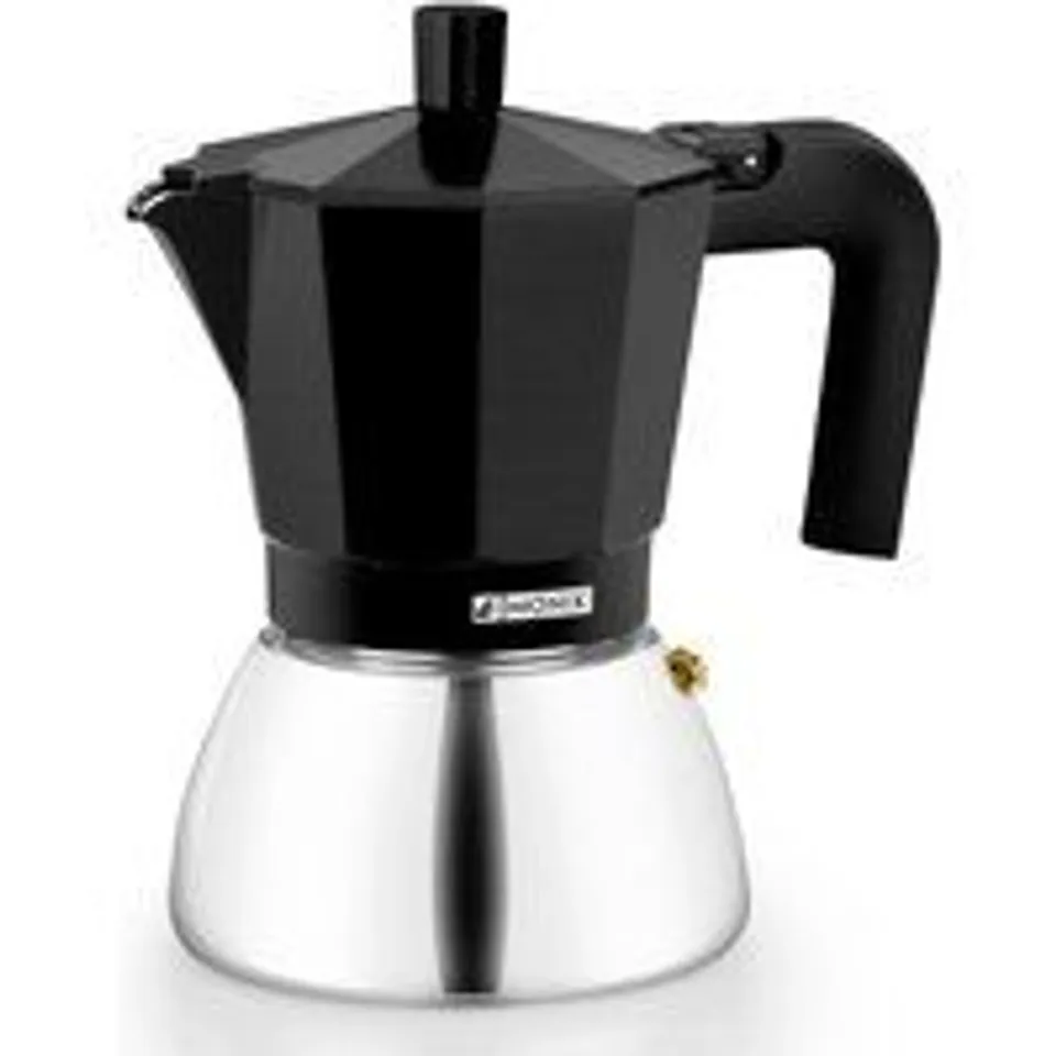 Cafetera Italiana Monix Induction Inox 6 tazas 0,37L fondo Bi-Clad aluminio-inox