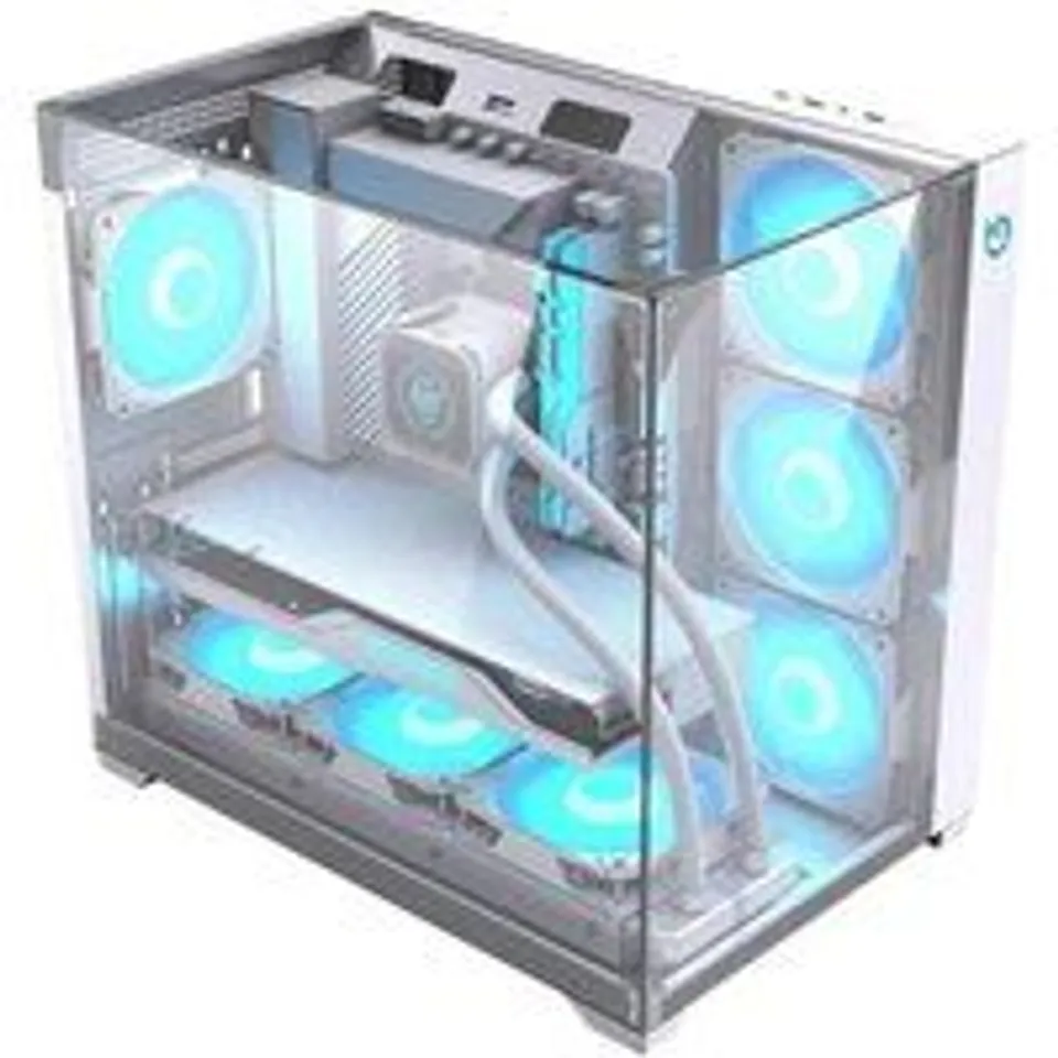 Hiditec SKY Torre Transparente, Blanco