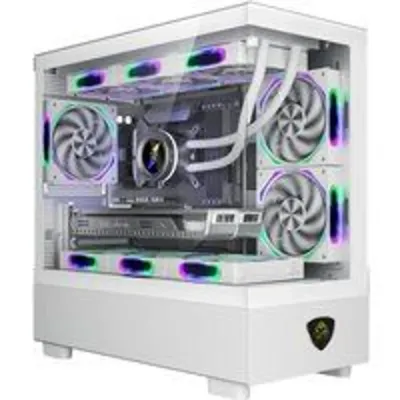 Caja Keep Out XC-301W Glass Micro-ATX/ITX Blanca Vidrio Templado ARGB 420mm GPU