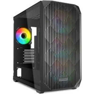 Caja Micro ATX Sharkoon MK3 RGB Cristal Templado 4 Ventiladores USB-C Negra