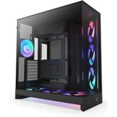 Caja NZXT H9 Flow RGB+ Negro Vidrio Templado ATX EATX mATX Mini-ITX Iluminación Multi