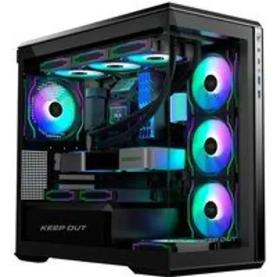 Caja PC Gaming KeepOut XC-905 PRO+ ARGB Cristal Templado Micro ATX/ITX Fuente Incluida