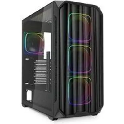 Caja PC Sharkoon AK5M RGB Negro ATX Vidrio Templado 4 Ventiladores ARGB USB-C Soporte Radiador Doble