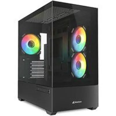 Caja PC Sharkoon MK6 RGB Blanca Micro-ATX Cristal Templado y 3 Ventiladores PWM ARGB