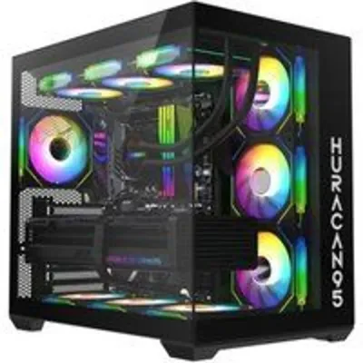 Caja SUPRA GAMING HURACAN95 ARGB Negra ATX 4 Ventiladores Cristal Templado USB 3.0