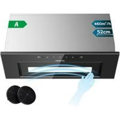 Campana extractora integrada control gestual 52cm A 460m3/h acero inoxidable