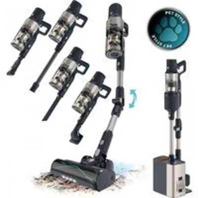 Cecotec Conga Rockstar 5500 Hurricane Station Pet Flex Aspiradora Escoba 700 W 90 Minutos Autonomía Negro/Inox