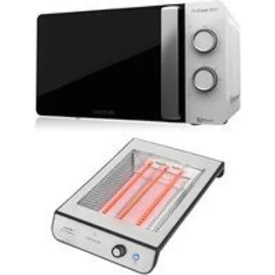 Cecotec Pack ProClean 3010 Microondas 20L 700W + Turboeasy Toast Inox Tostador 900W