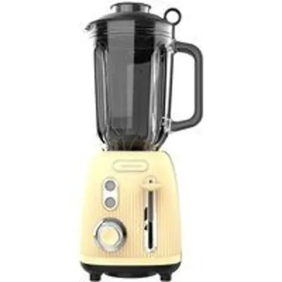 Cecotec Power Black Titanium RetroYellow Batidora de Vaso Retro 4 Cuchillas 1.5L 1200W Amarillo