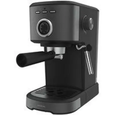 Cecotec Power Espresso 20 Pecan Steel Cafetera Espresso con Vaporizador Orientable 20 Bares Negra