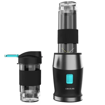 Cecotec Power Titanium 900 ProGo Batidora de Smoothies con 2 Vasos Portátiles 570ml 900W