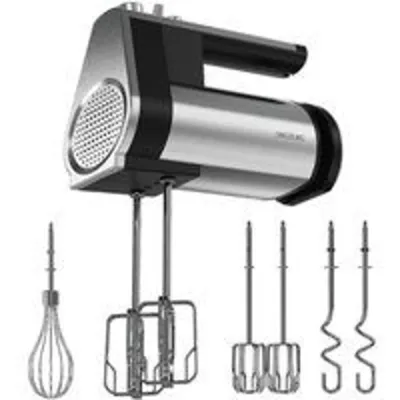 Cecotec PowerTwist 500 Full Steel Batidora de Varillas con 3 Accesorios 500W Negro