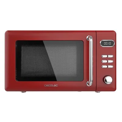 Cecotec ProClean 5110 Retro Red Microondas Digital Vintage con Grill 20L 700W Rojo