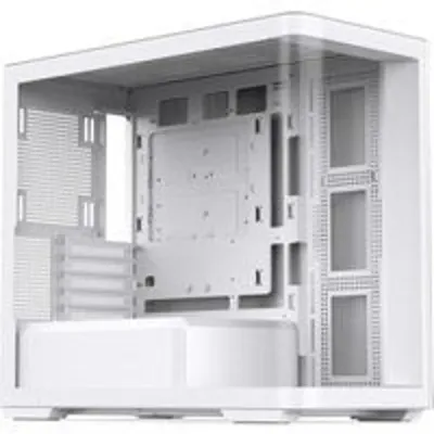 Chasis Jonsbo D300 Mid-Tower Blanco, Panel Vidrio Templado 270°, GPU 430mm, 10x120mm Fans