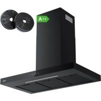 Ciarra CBCB9102 Campana Extractora Lineal 90cm 650m3/h 4 Velocidades Booster A+++ Negro