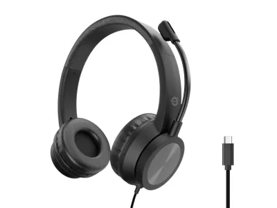 Conceptronic POLONA05BC auricular y casco Auriculares Alámbrico Diadema Llamadas/Música USB Tipo C Negro