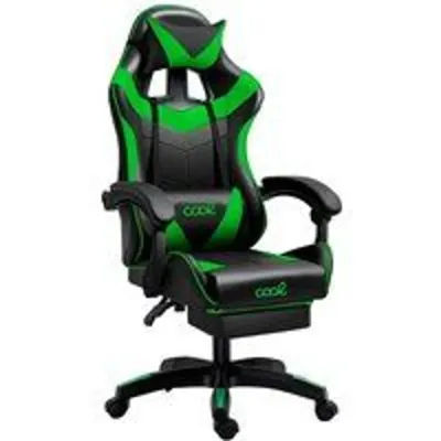 Cool Rest Silla Gaming Premium con Reposapiés Negra/Verde