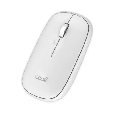 Cool Slim Ratón Inalámbrico 2en1 Bluetooth+USB Adap. Blanco