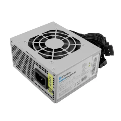 CoolBox BASIC500GR-S Fuente de Alimentación 500W 20+4 pin ATX SFX Blanco